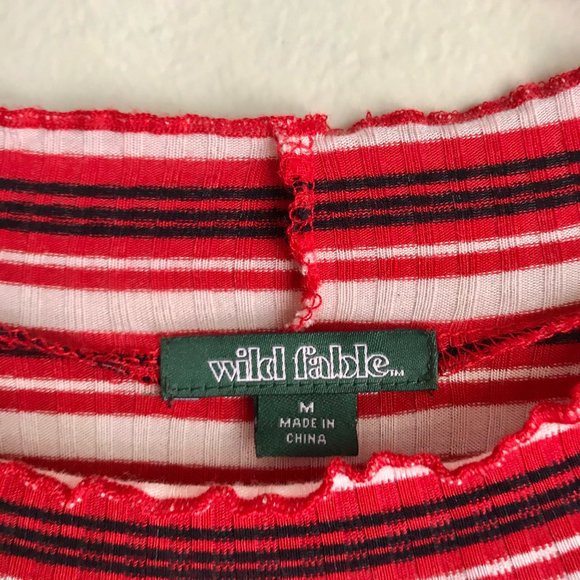 Wild Fable / Red & White Stripe T-Shirt Dress - Picture 6 of 7